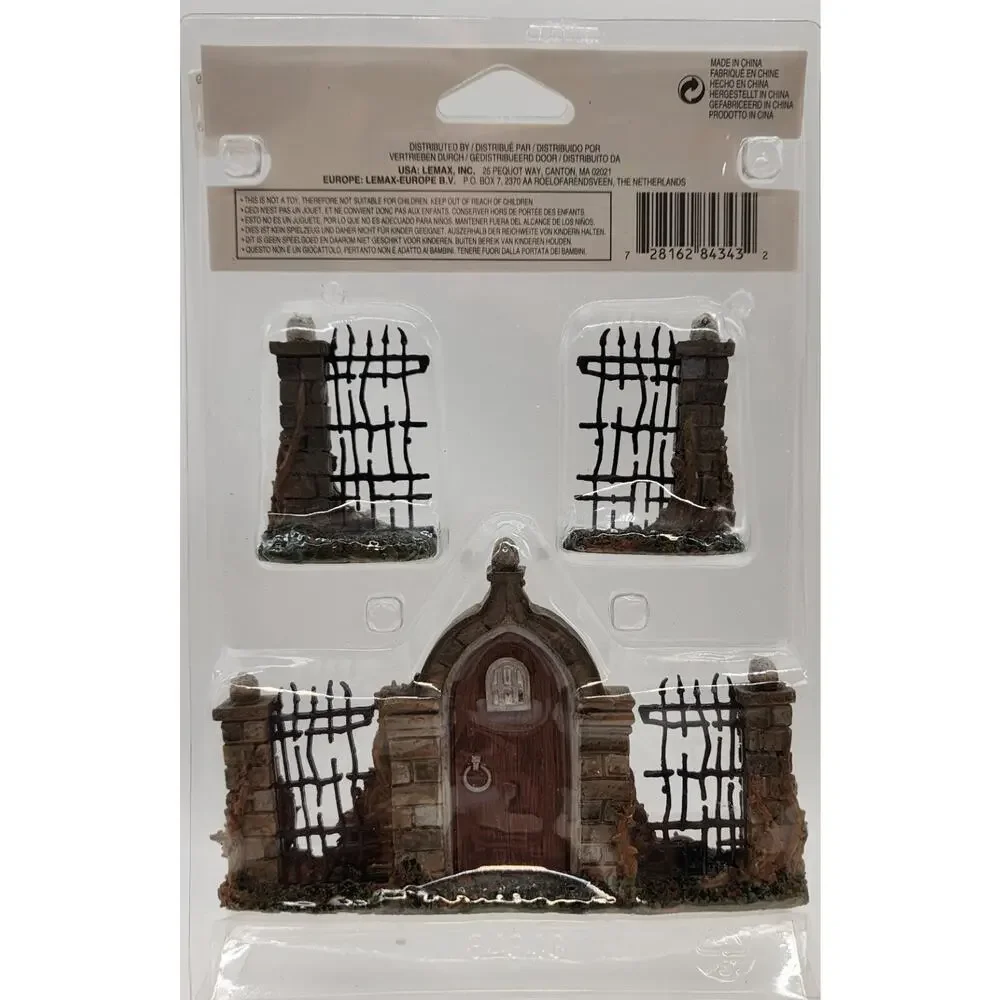 Lemax BRAMBLE GATE Set of 3 # 84343 Halloween Spooky Town Village Accessory NEW